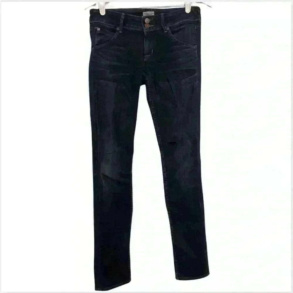 Hudson Womens jeans 25 Blue Collin Flap Skinny ankle dark wash denim poc…